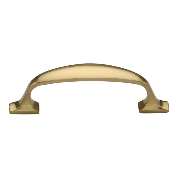 C7213 76-PB • 076 x 099 x 31mm • Polished Brass • Heritage Brass Durham Cabinet Pull Handle